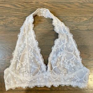 Free People White Lace Bralette